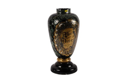 Lot 724 - A 'Pure Drugs' glass apothecary jar