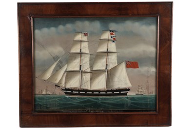 Lot 116 - Manner of Petrus Cornelis Weyts - Dawn of South Shields | reverse painting on glass