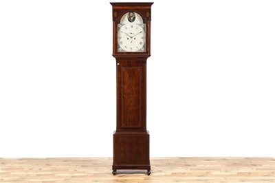 Lot 199 - W. McAdam, Glasgow: a Georgian inlaid mahogany longcase clock