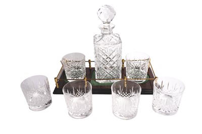 Lot 441 - An Edinburgh Crystal cut-glass decanter and stopper; and six tumblers