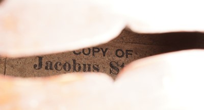 Lot 65 - A German Stainer model violin