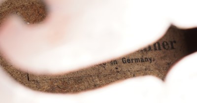 Lot 65 - A German Stainer model violin