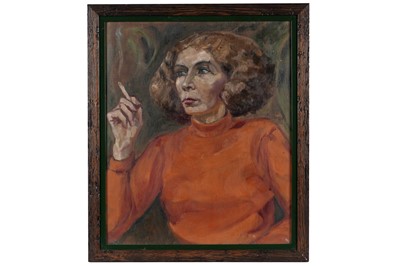 Lot 211 - Alan Lowndes - Portrait with Cigarette | oil