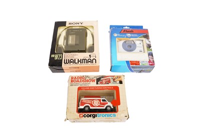 Lot 621 - ﻿A Sony Walkman WM-BF23 radio cassette player; and other items