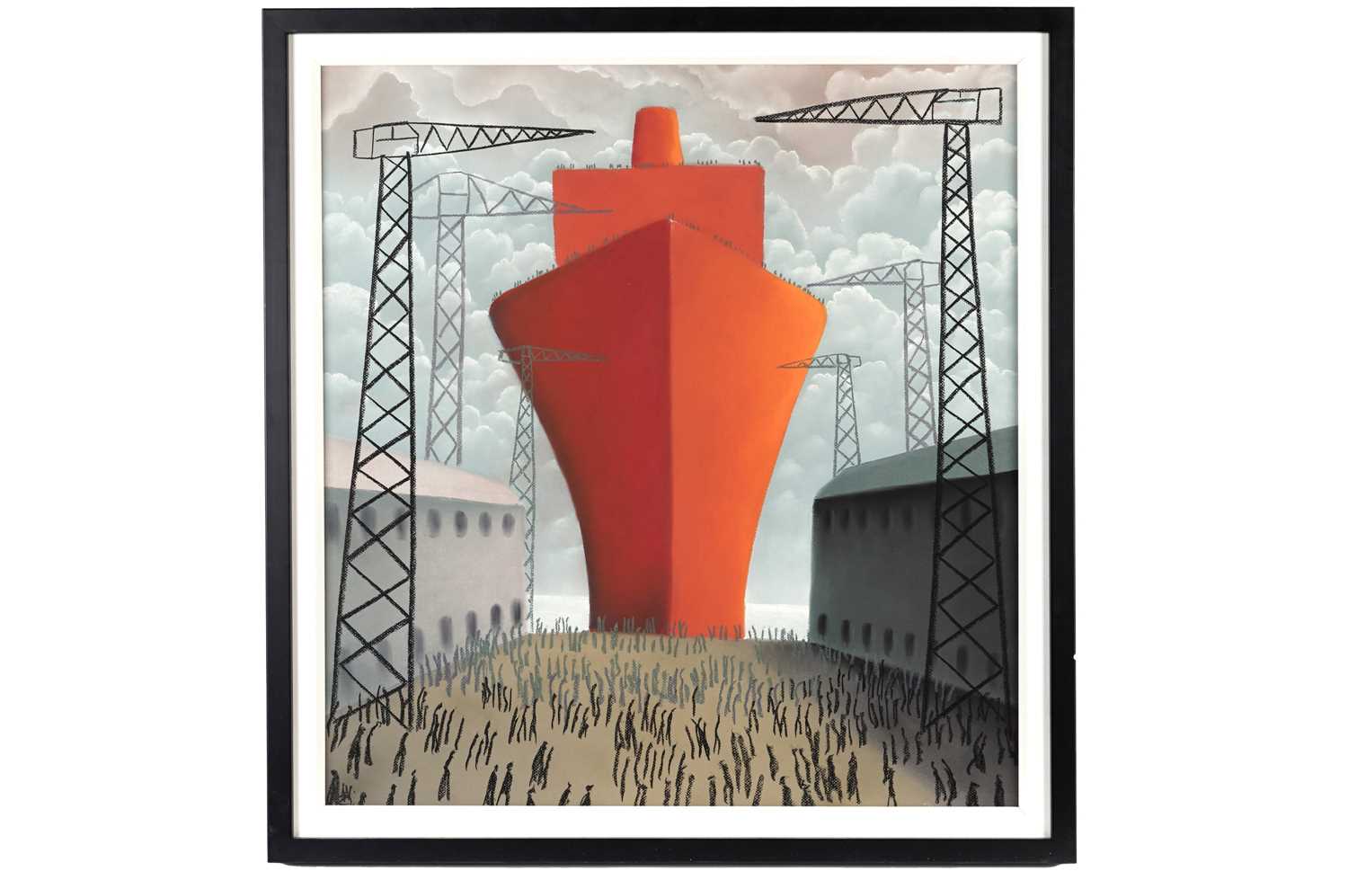 Lot 1014 - Mackenzie Thorpe - The Big Ship | pastel