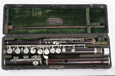 Lot 11 - Two Rudall Carte & Co flutes; and a piccolo