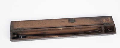 Lot 62 - A Pernambuco violin bow, cased