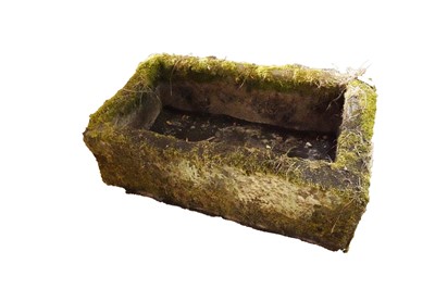 Lot 491 - A stone composite trough garden planter