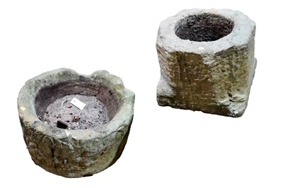 Lot 494 - Two stone garden planters