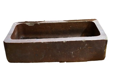 Lot 499 - A glazed stoneware trough garden planter