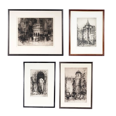 Lot 1566 - Hedley Fitton - four signed prints | etchings