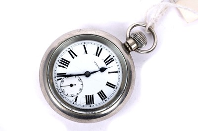 Lot 920 - A railway interest LNER nickel cased pocket watch