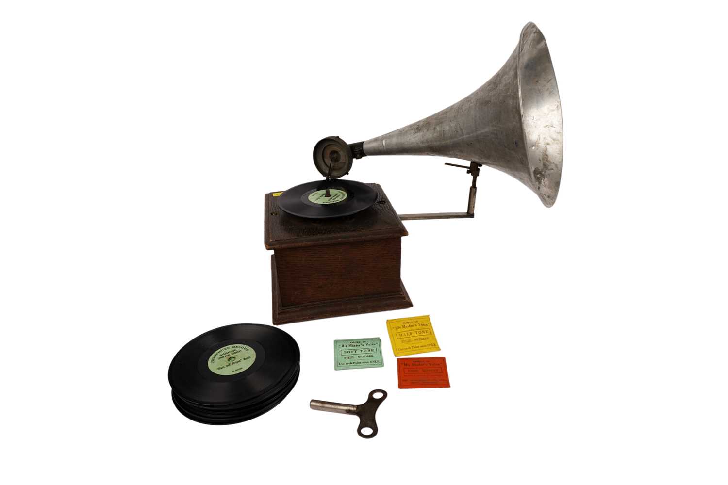 Lot 971 - A small portable Zonophone gramophone