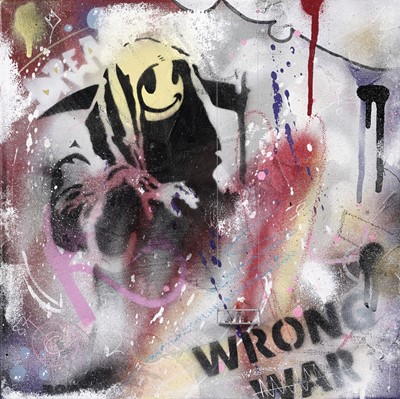 Lot 1017 - Roy Tyson (Roy's People) - The Artist - Grim Reaper Wrong War | mixed media