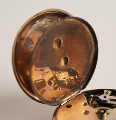 Lot 190 - A Swiss rose gold open face pocket watch