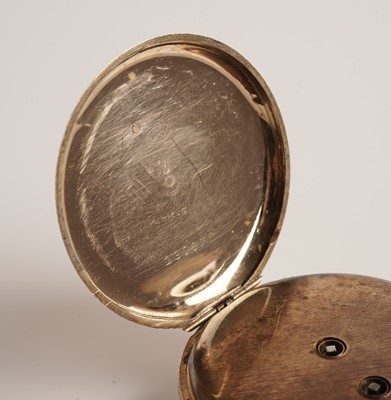 Lot 190 - A Swiss rose gold open face pocket watch