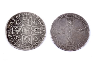 Lot 1239 - A William III shilling; and a George I shilling