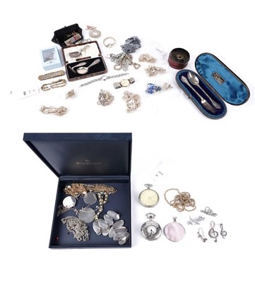 Lot 209 - A collection of silver and costume jewellery