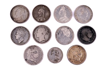 Lot 1242 - A collection of 19th Century sixpences