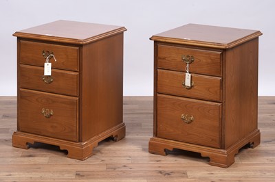 Lot 58 - Younger Furniture: a pair of teak bedside drawers; and a Georgian bedside cupboard