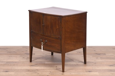 Lot 58 - Younger Furniture: a pair of teak bedside drawers; and a Georgian bedside cupboard