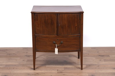 Lot 58 - Younger Furniture: a pair of teak bedside drawers; and a Georgian bedside cupboard