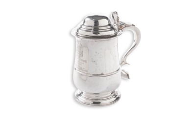 Lot 144 - Regimental interest: a late Victorian silver tankard