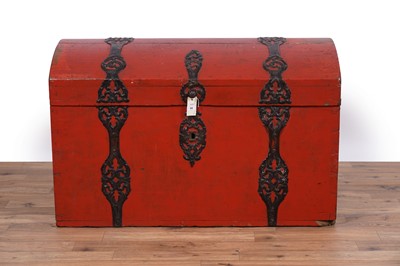 Lot 74 - A vintage Danish marriage trunk