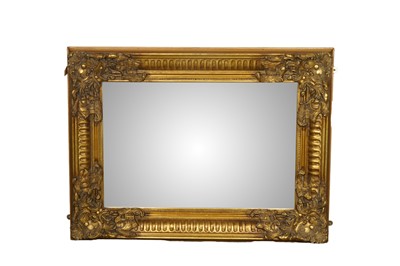 Lot 212 - A gold painted overmantel mirror