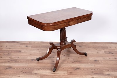 Lot 39 - A Regency mahogany and banded tea table