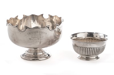 Lot 156 - An Edwardian silver rosebowl; and a Victorian silver bowl