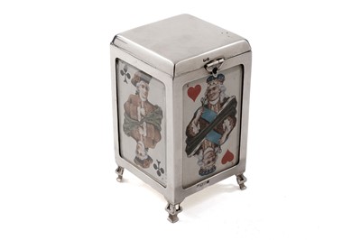 Lot 303 - An Edwardian silver playing cards box