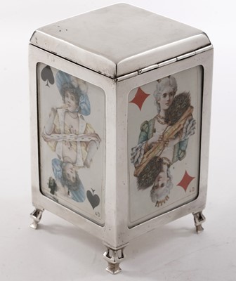 Lot 303 - An Edwardian silver playing cards box