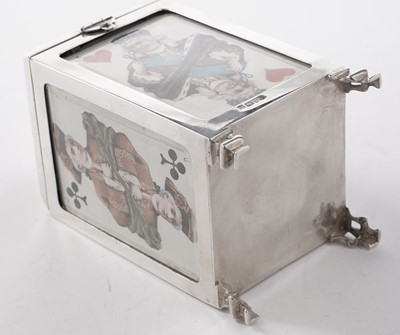 Lot 303 - An Edwardian silver playing cards box