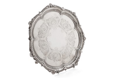 Lot 139 - A George v silver salver of lobed