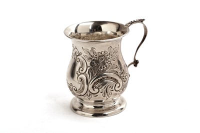 Lot 260 - A late Victorian silver Christening cup