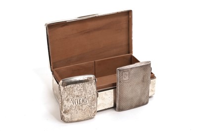 Lot 288 - Two cigarette cases; and a silver cigarette box