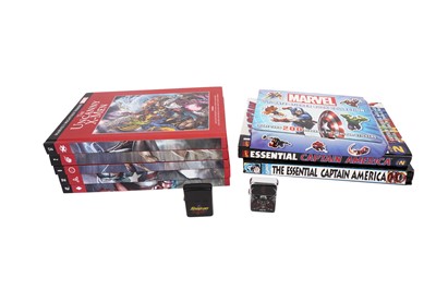 Lot 1020 - Four volumes of Marvel's Mightiest Heroes; and other collectibles