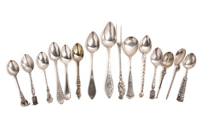 Lot 295 - A selection of silver spoons