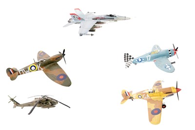 Lot 204 - ﻿A selection of British and American model planes and a model helicopter