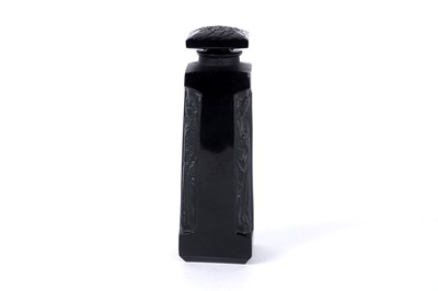 Lot 1021 - A Lalique Ambre D'Orsay black glass scent bottle