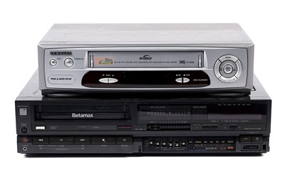 Lot 303 - A Sony Betamax video recorder; and a Samsung video cassette recorder