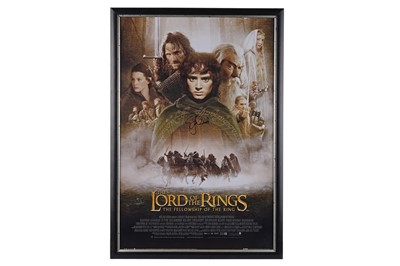 Lot 294 - Two signed Lord of the Rings film posters; and a Lord of the Rings 'Middle Earth' map poster