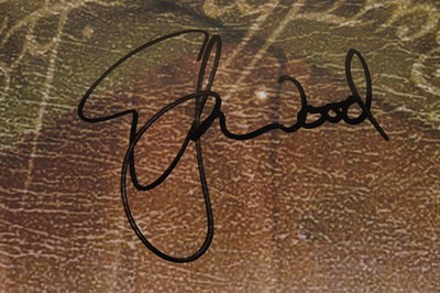 Lot 294 - Two signed Lord of the Rings film posters; and a Lord of the Rings 'Middle Earth' map poster