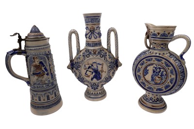 Lot 423 - Three Victorian Mettlach pieces