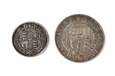 Lot 163 - A George III half crown and a shilling