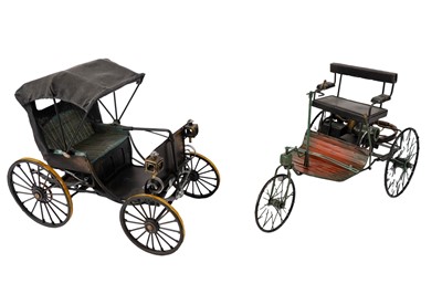 Lot 155 - ﻿A diecast model of an 1893 Duryea motor carriage; and another similar