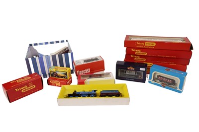 Lot 41 - A selection of 00-gauge model locomotives and tenders; and a selection of other model vehicles