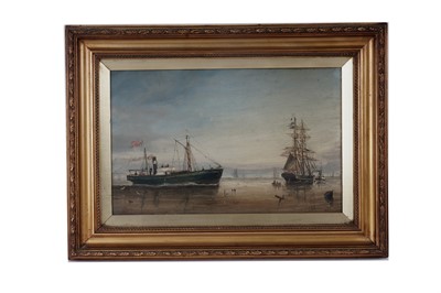 Lot 289 - G. Robensen - A Brig Being Pulled to Sea by a Tug | oil