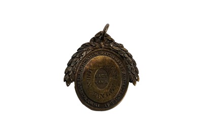 Lot 46 - The Pitt Club: the metal medal with onyx set